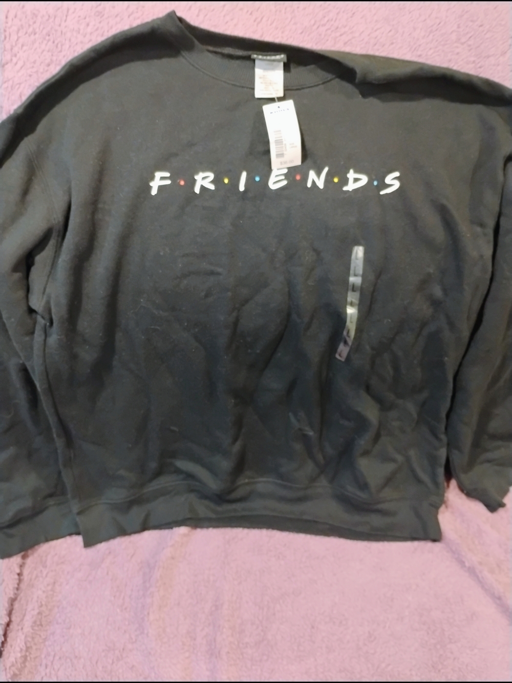 "FRIENDS" Crewneck Sweatshirt with Color Dot Accents